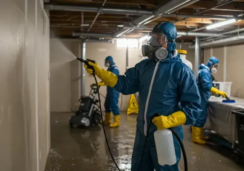 Basement Sanitization and Antimicrobial Treatment process in Juno Beach, FL